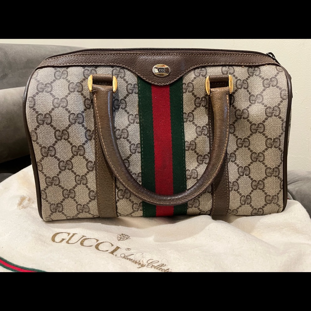 💯%Authentic Vintage Gucci Boston Satchel and sandals